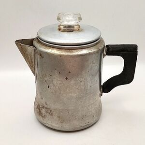 Vintage Enterprise Aluminum Small Percolator Coffee Pot